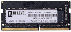 Hi-Level HLV-SOPC25600D4/8G 8GB (1x8GB) DDR4 3200MHz CL22 Notebook Ram (Bellek)