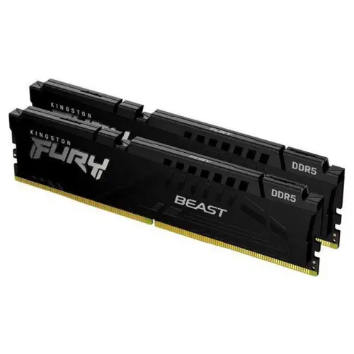 Kingston Fury Beast KF548C38BBK2/32 32GB (2x16GB) DDR5 4800MHz CL38 Siyah Gaming Ram (Bellek)