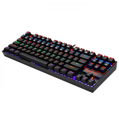 Redragon K552-KR Kumara Red Switch Rainbow TKL TR Q Mekanik Siyah Kablolu Gaming (Oyuncu) Klavye