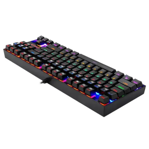 Redragon K552-KR Kumara Red Switch Rainbow TKL TR Q Mekanik Siyah Kablolu Gaming (Oyuncu) Klavye