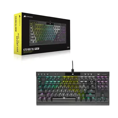 Corsair K70 RGB TKL Champion Series CH-9119014-NA Cherry MX Speed İng Q Mekanik Kablolu Gaming (Oyuncu) Klavye