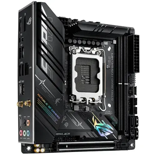 ASUS ROG Strix B660-I Gaming WIFI Intel B660 Soket 1700 DDR5 6200(OC)MHz Mini-ITX Gaming (Oyuncu) Anakart