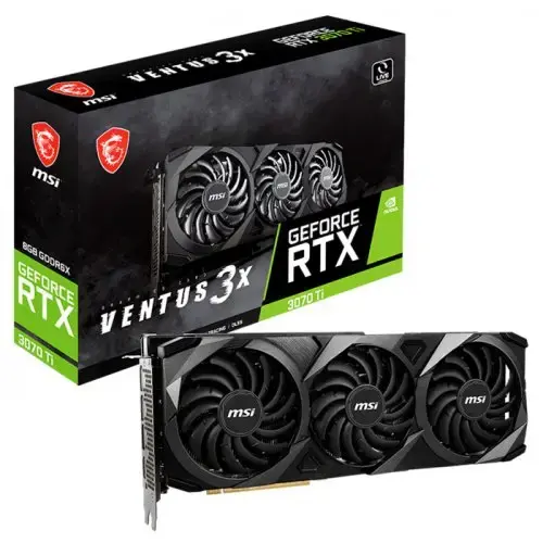 MSI GeForce RTX 3070 Ti Ventus 3X 8G OC 8GB GDDR6X 256Bit DX12 Ekran Kartı + MSI Z490-A PRO Intel Z490 Soket 1200 DDR4 5000(OC)Mhz ATX Anakart Bundle