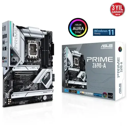 Asus TUF Gaming GeForce RTX 3080 V2 OC TUF-RTX3080-O10G-V2-GAMING 10GB GDDR6X 320Bit DX12 Ekran Kartı + Asus Prime Z690-A Intel Z690 Soket 1700 DDR5 6000(OC)MHz ATX Anakart Bundle