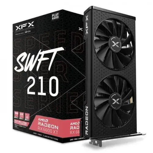 XFX Speedster SWFT 210 AMD Radeon RX 6600 XT Core RX-66XT8DFDQ 8GB GDDR6 128Bit DX12 Ekran Kartı + Asus Prime A520M-K AMD A520 Soket AM4 DDR4 4600(OC)MHz mATX Anakart Bundle