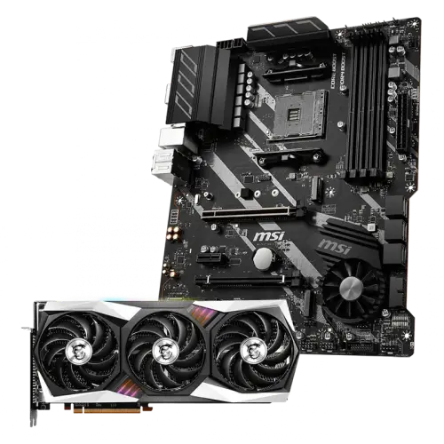MSI Radeon RX 6800 XT GAMING X TRIO 16G 16GB GDDR6 256Bit DX12 Ekran Kartı + MSI X570-A Pro AMD X570 Soket AM4 DDR4 4400(OC)MHz ATX Anakart Bundle