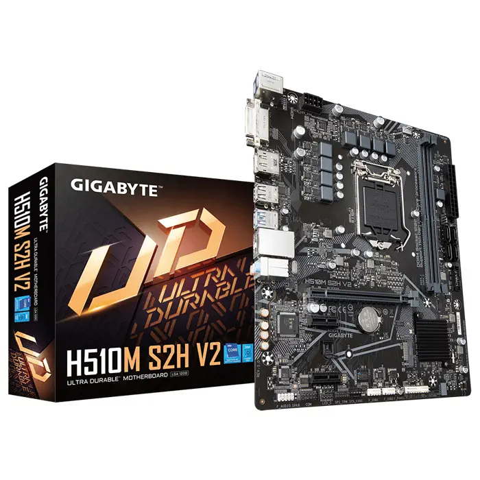 Gigabyte H510M S2H V2 Intel H510 Soket 1200 DDR4 3200MHz mATX Gaming (Oyuncu) Anakart