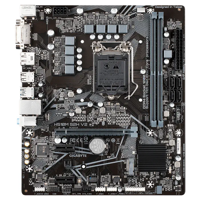 Gigabyte H510M S2H V2 Intel H510 Soket 1200 DDR4 3200MHz mATX Gaming (Oyuncu) Anakart