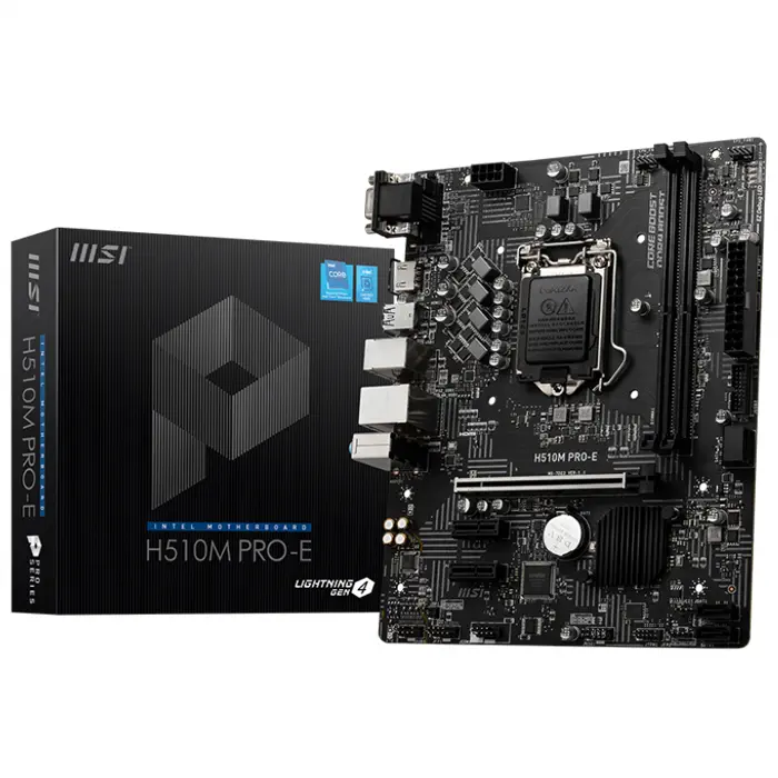 MSI H510M PRO-E Intel H510 Soket 1200 DDR4 3200MHz mATX Gaming Anakart