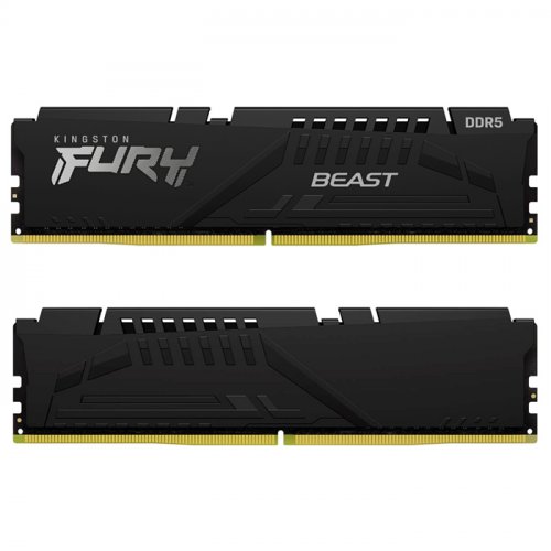 Kingston Fury Beast KF560C40BBK2/32 32GB (2x16GB) DDR5 6000MHz CL40 Siyah Gaming Ram (Bellek)
