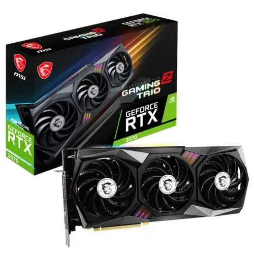 MSI GeForce RTX 3070 GAMING Z TRIO 8G LHR 8GB GDDR6 256Bit DX12 Ekran Kartı + MSI Z490-A PRO Intel Z490 Soket 1200 DDR4 5000(OC)MHz ATX Anakart Bundle