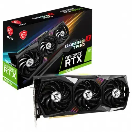 MSI GeForce RTX 3080 Ti GAMING X TRIO 12G 12GB GDDR6X 384Bit DX12 Ekran Kartı + MSI B450 Tomahawk Max II AMD B450 Soket AM4 DDR4 4133(OC)MHz ATX Anakart Bundle