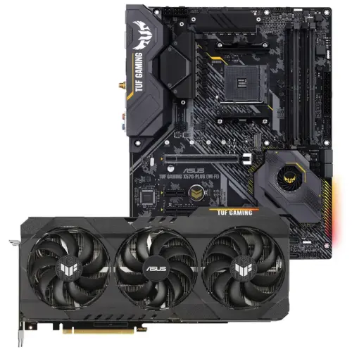 Asus TUF Gaming GeForce RTX 3080 Ti OC TUF-RTX3080TI-O12G-GAMING 12GB GDDR6X 384Bit DX12 Ekran Kartı + Asus TUF GAMING B450-PLUS II AMD B450 Soket AM4 DDR4 4400(OC)MHz ATX Anakart Bundle