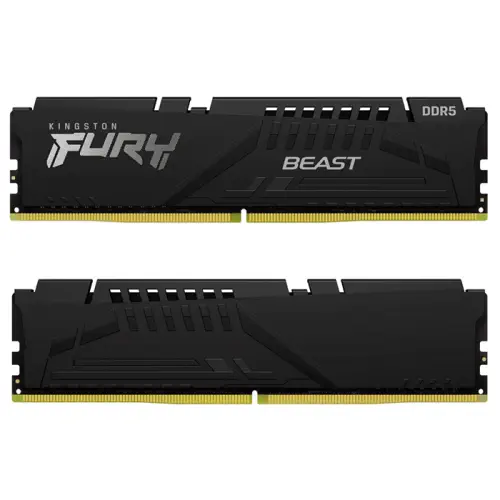 Kingston Fury Beast KF556C40BBK2/32 32GB (2x16GB) DDR5 5600MHz CL40 Siyah Gaming Ram (Bellek)