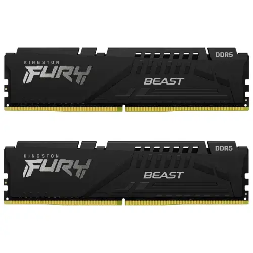 Kingston Fury Beast KF552C40BBK2/32 32GB (2x16GB) DDR5 5200MHz CL40 Siyah Gaming Ram (Bellek)