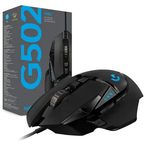 Logitech G G502 Hero LightSync 25.600 DPI Yüksek Performanslı Kablolu Siyah Oyuncu Mouse - 910-005471