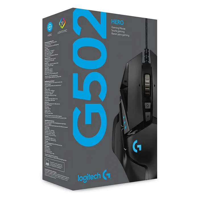 Logitech G G502 Hero LightSync 25.600 DPI Yüksek Performanslı Kablolu Siyah Oyuncu Mouse - 910-005471