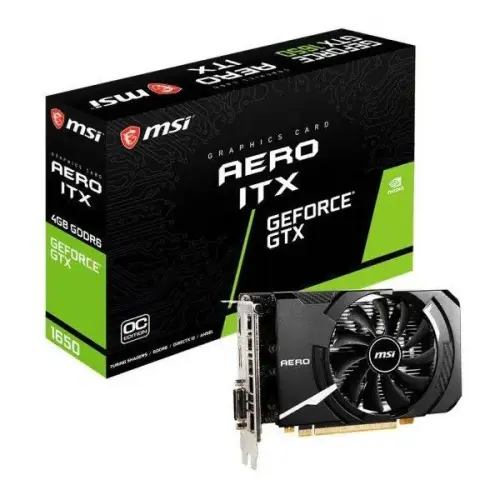 MSI GeForce GTX 1650 D6 AERO ITX OC 4GB GDDR6 128Bit DX12 Gaming (Oyuncu) Ekran Kartı