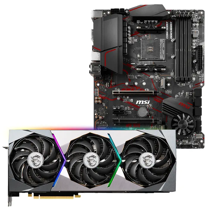 MSI GeForce RTX 3080 Ti SUPRIM X 12G 12GB GDDR6X 384Bit DX12 Ekran Kartı + MSI MPG X570 Gaming Plus AMD X570 Soket AM4 DDR4 4400(OC)MHz ATX Anakart Bundle