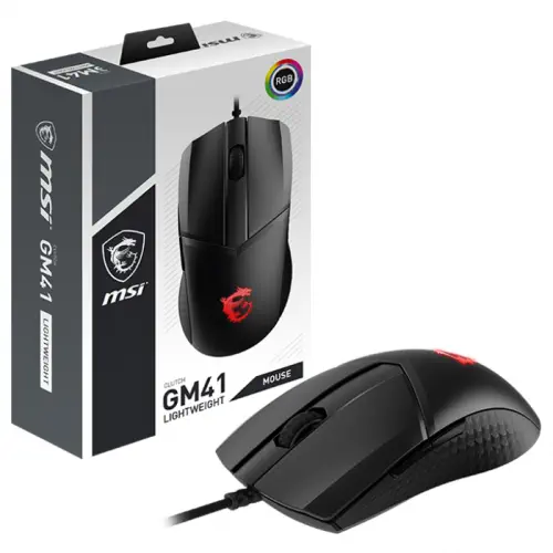 MSI Clutch GM41 Lightweight 16000DPI 6 Tuş RGB Optik Kablolu Gaming (Oyuncu) Mouse