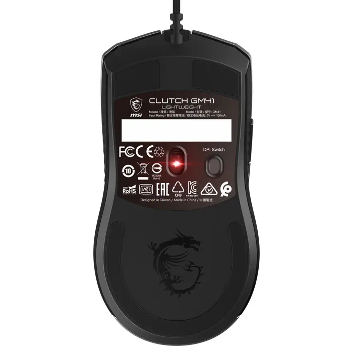 MSI Clutch GM41 Lightweight 16000DPI 6 Tuş RGB Optik Kablolu Gaming (Oyuncu) Mouse