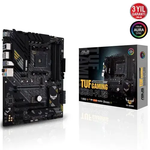 Asus Dual GeForce RTX 3060 V2 OC DUAL-RTX3060-O12G-V2 12GB GDDR6 192Bit DX12 Ekran Kartı + Asus TUF Gaming B550-Plus AMD B550 Soket AM4 DDR4 4800(OC)MHz ATX Anakart Bundle