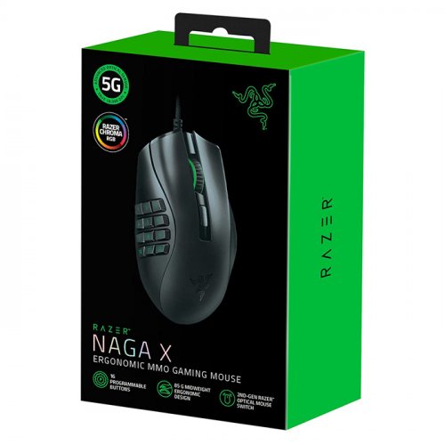 Razer Naga X RZ01-03590100-R3M1 18000 DPI 16 Tuş RGB Optik Kablolu Gaming (Oyuncu) Mouse