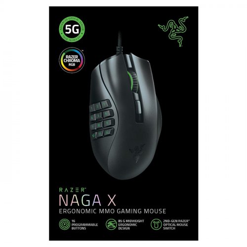 Razer Naga X RZ01-03590100-R3M1 18000 DPI 16 Tuş RGB Optik Kablolu Gaming (Oyuncu) Mouse