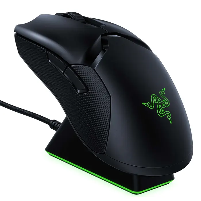 Razer Viper Ultimate + Şarj İstasyonu RZ01-03050100-R3G1 20000 DPI 8 Tuş RGB Optik Siyah Kablosuz Gaming (Oyuncu) Mouse