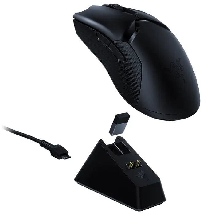 Razer Viper Ultimate + Şarj İstasyonu RZ01-03050100-R3G1 20000 DPI 8 Tuş RGB Optik Siyah Kablosuz Gaming (Oyuncu) Mouse