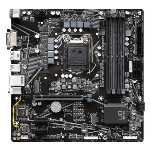 Gigabyte B560M D3SH V2 Intel B560 Soket 1200 DDR4 5333(OC)MHz mATX Gaming (Oyuncu) Anakart
