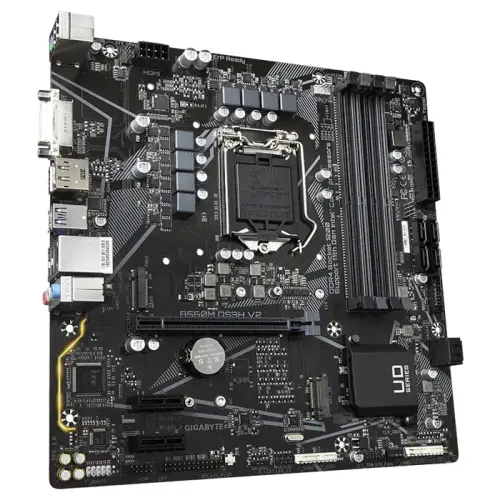 Gigabyte B560M D3SH V2 Intel B560 Soket 1200 DDR4 5333(OC)MHz mATX Gaming (Oyuncu) Anakart