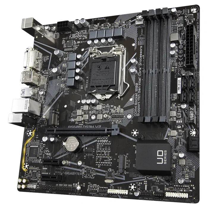 Gigabyte B560M D3SH V2 Intel B560 Soket 1200 DDR4 5333(OC)MHz mATX Gaming (Oyuncu) Anakart