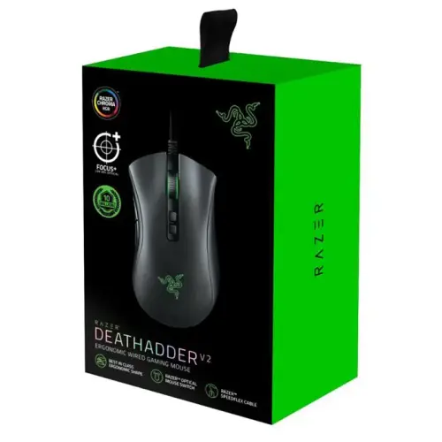 Razer DeathAdder V2 RZ01-03210100-R3M1 20000 DPI 8 Tuş RGB Optik Siyah Kablolu Gaming (Oyuncu) Mouse