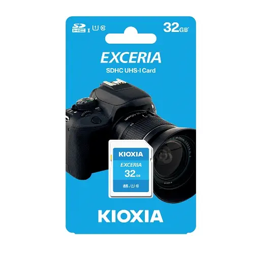 Kioxia Exceria LNEX1L032GG4 32GB 100MB/s Okuma Hızlı UHS-1 C10 SDHC Hafıza Kartı