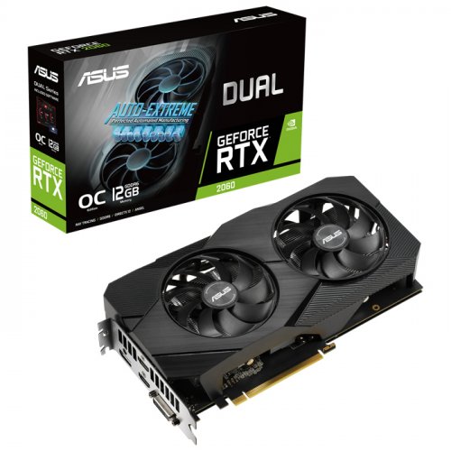Asus Dual GeForce RTX 2060 EVO OC DUAL-RTX2060-O12G-EVO 12GB GDDR6 192Bit DX12 Gaming (Oyuncu) Ekran Kartı