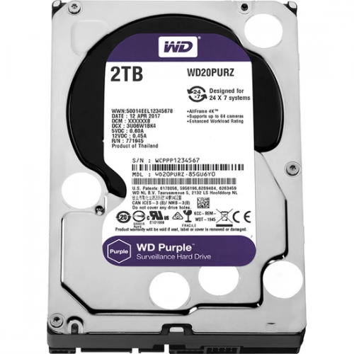WD Purple 2TB Sata3 3,5″ 7x24 Güvenlik Diski - WD20PURZ