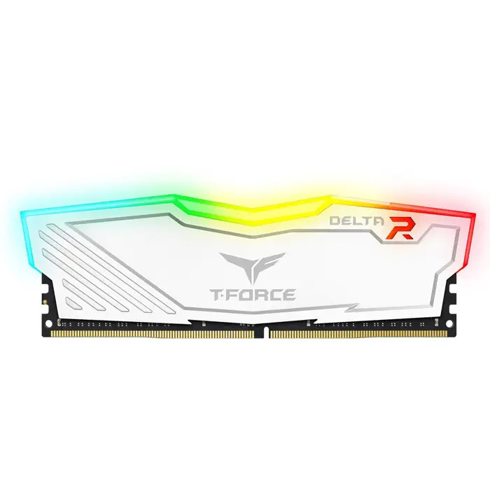 Team T-Force Delta RGB White 16GB (2x8GB) 3600MHz CL18 DDR4 Gaming Ram (TF4D416G3600HC18JDC011)
