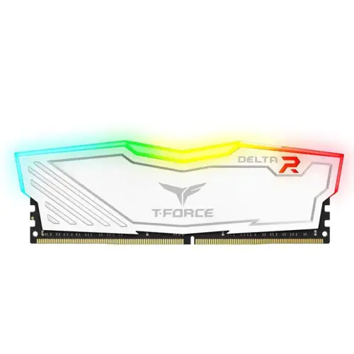 Team T-Force Delta RGB White 16GB (2x8GB) 3600MHz CL18 DDR4 Gaming Ram (TF4D416G3600HC18JDC011)