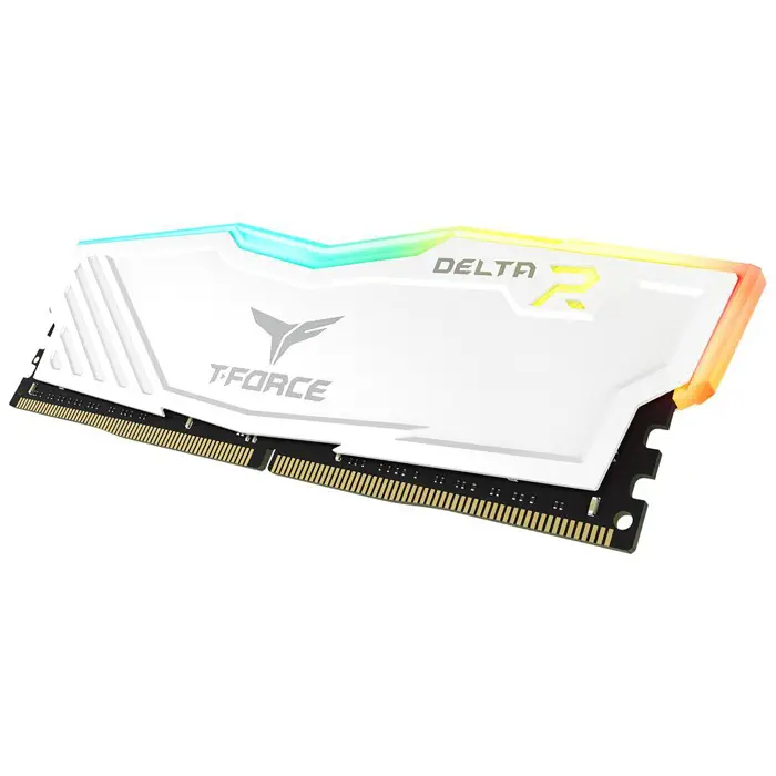 Team T-Force Delta RGB White 16GB (2x8GB) 3600MHz CL18 DDR4 Gaming Ram (TF4D416G3600HC18JDC011)