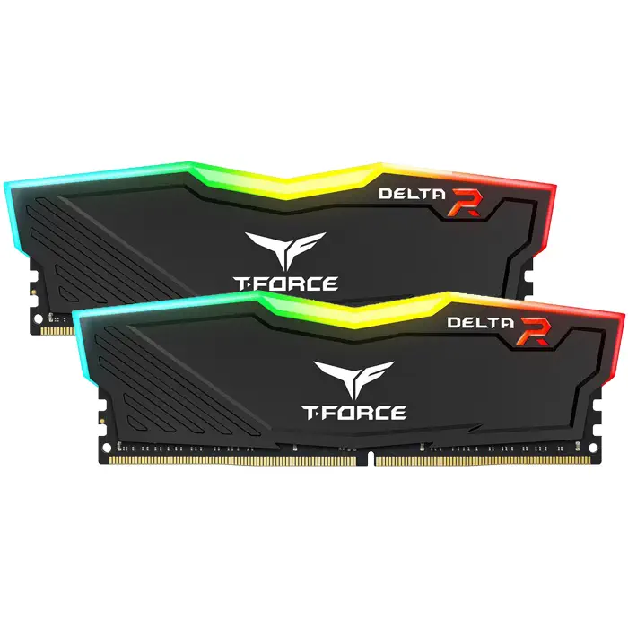 Team T-Force Delta RGB Black 16GB (2x8GB) 3600MHz CL18 DDR4 Gaming Ram (TF3D416G3600HC18JDC01)