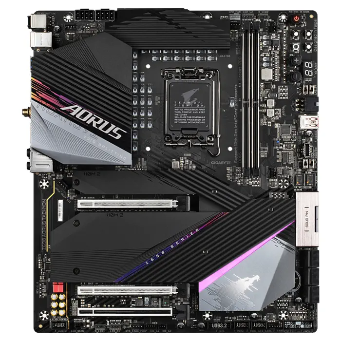 Gigabyte Z690 Aorus Tachyon Intel Z690 Soket 1700 DDR5 7000(OC)MHz E-ATX Gaming (Oyuncu) Anakart