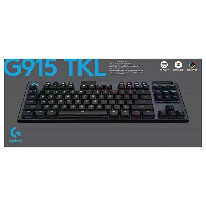 Logitech G915 TKL 920-009537 GL Clicky RGB İng Q Mekanik Kablosuz Gaming (Oyuncu) Klavye