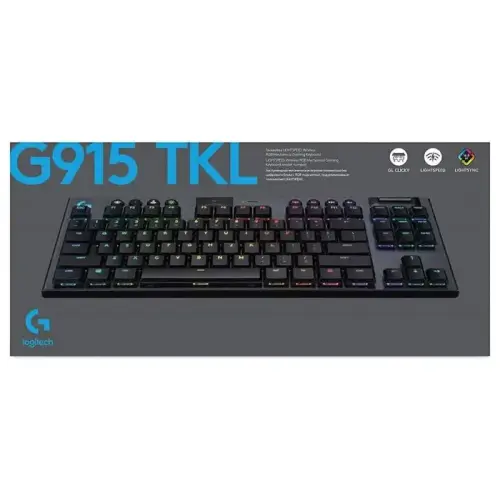 Logitech G915 TKL 920-009537 GL Clicky RGB İng Q Mekanik Kablosuz Gaming (Oyuncu) Klavye