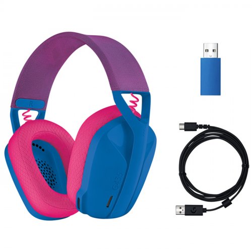 Logitech G435 Blue/Raspberry 981-001062 Mikrofonlu LightSpeed Kablosuz Gaming (Oyuncu) Kulaklık