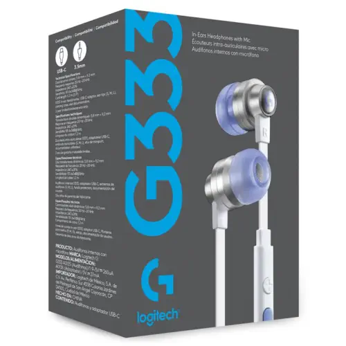 Logitech G333 White 981-000930 Mikrofonlu Kablolu Kulak İçi Gaming (Oyuncu) Kulaklık