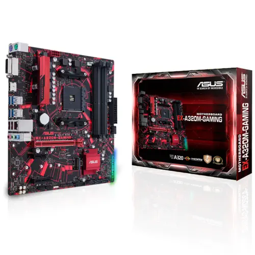 Asus TUF Gaming GeForce GTX 1650 OC TUF-GTX1650-O4GD6-P-GAMING 4GB GDDR6 128Bit DX12 Ekran Kartı + Asus EX-A320M-Gaming AMD A320 Soket AM4 DDR4 3200(OC)MHz mATX Anakart Bundle