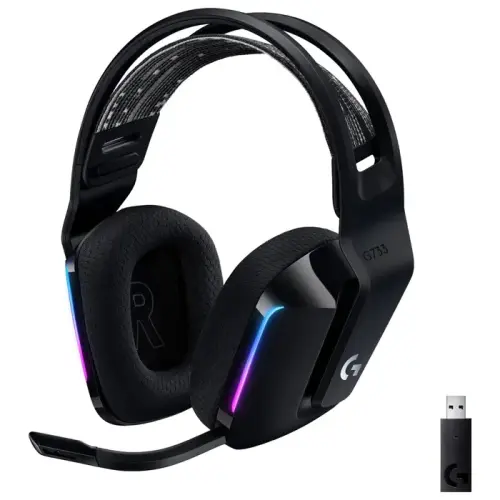 Logitech G733 Black 981-000864 7.1 Surround RGB Mikrofonlu LightSpeed Kablosuz Gaming (Oyuncu) Kulaklık