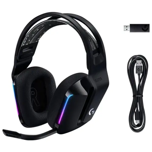 Logitech G733 Black 981-000864 7.1 Surround RGB Mikrofonlu LightSpeed Kablosuz Gaming (Oyuncu) Kulaklık