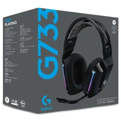 Logitech G733 Black 981-000864 7.1 Surround RGB Mikrofonlu LightSpeed Kablosuz Gaming (Oyuncu) Kulaklık